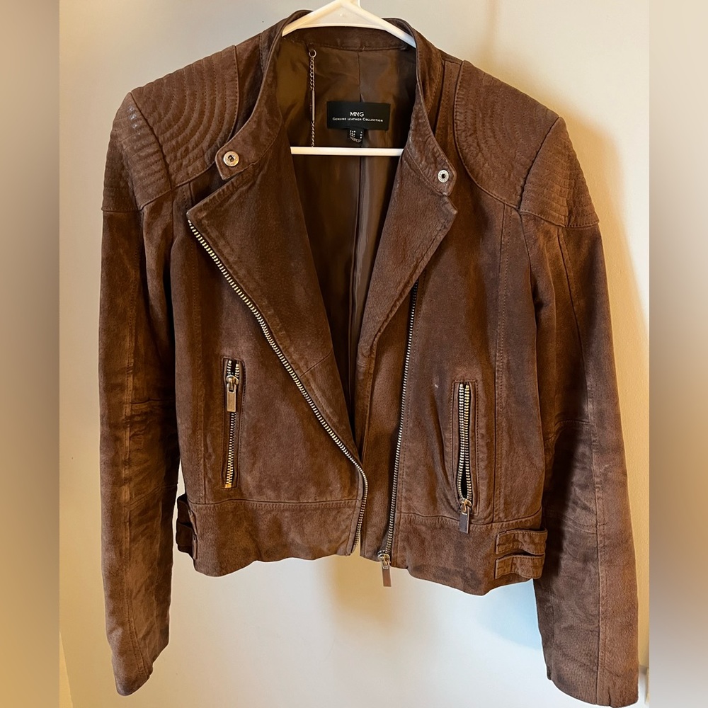 Brown suede jacket, size M